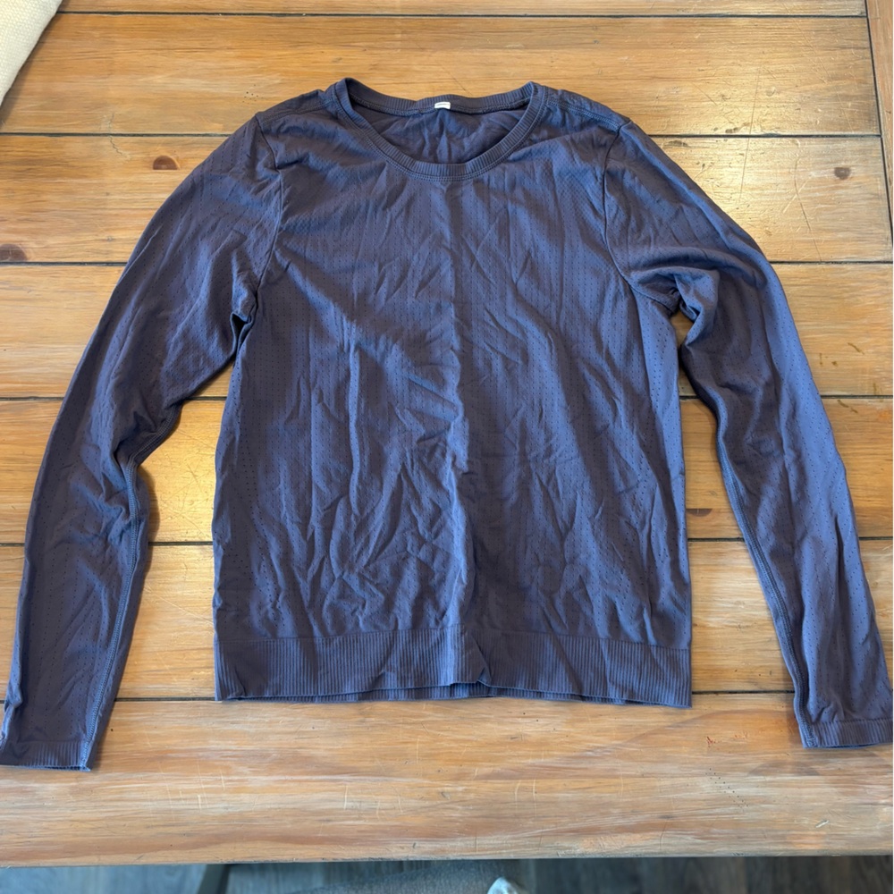 Women’s Long Sleeve Knit Crewneck - dark purple